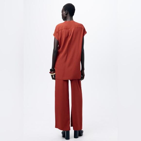 Zara ZW COLLECTION PAJAMA PANTS - Picture 4 of 14